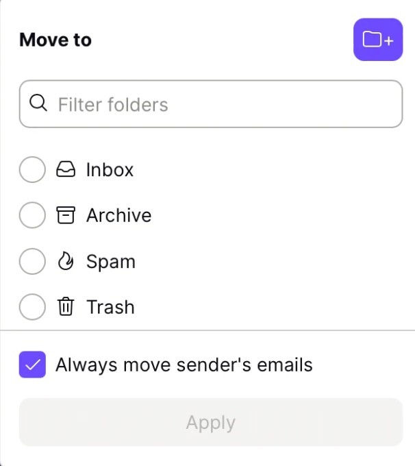 Proton Mail Simple Filter