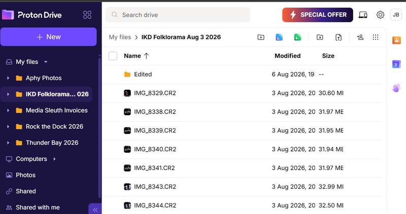 Proton Drive Files